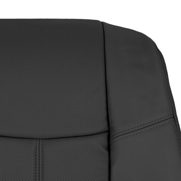 nissan-pathfinder-cuir-perforé-2013-2020-charcoal-avant-conducteur-ou-passager-top-close-view-oem-replacement-seat-cover Nissan Pathfinder 2013-2020 | Housse de siège de remplacement OEM