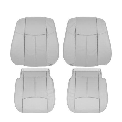 nissan-pathfinder-cuir perforé-2013-2020-gris-avant-conducteur-et-passager-top-et-bottom-oem-replacement-seat-cover Nissan Pathfinder 2013-2020 | Housse de siège de remplacement OEM