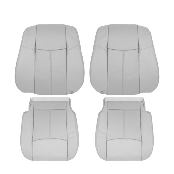 nissan-pathfinder-cuir perforé-2013-2020-gris-avant-conducteur-et-passager-top-et-bottom-oem-replacement-seat-cover Nissan Pathfinder 2013-2020 | Housse de siège de remplacement OEM