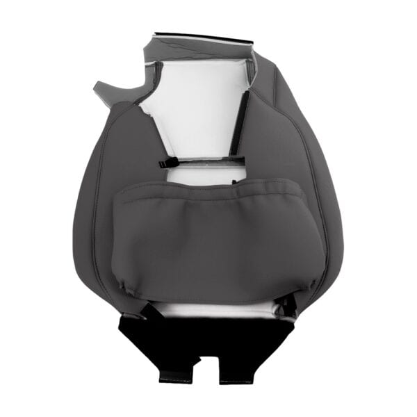 saab-9-3-leatherette-2004-2005-gris foncé-avant-conducteur-ou-passager-top-inside-out-view-oem-replacement-seat-cover Saab 9-3 2004-2012 - Housse de siège de remplacement OEM