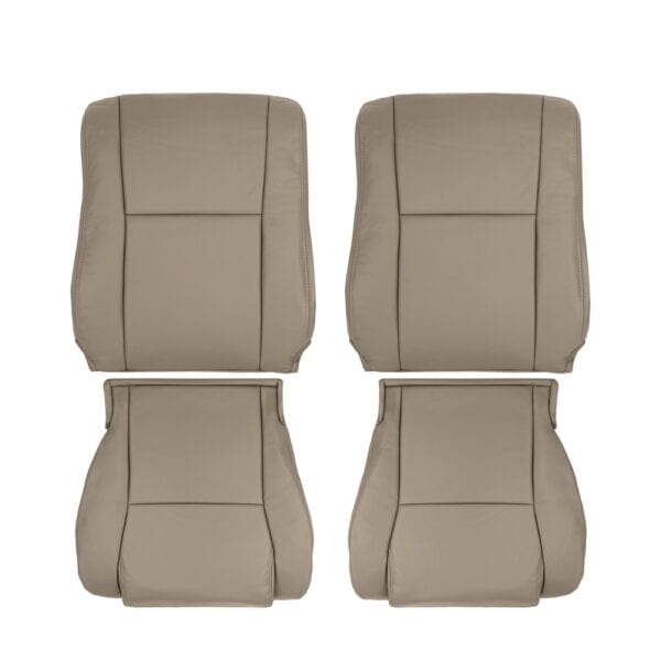 toyota-tundra-cuir-2007-2013-sand-beige-avant-conducteur-et-passager-top-et-bottom-oem-replacement-seat-cover Toyota Tundra SR5 2007-2013 - Housse de siège de remplacement OEM