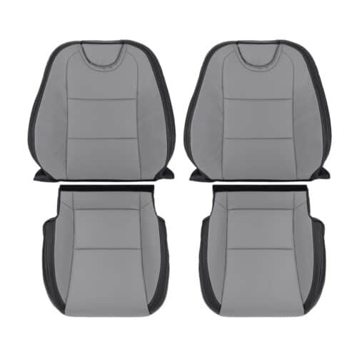 chevrolet-camaro-genuino-cuero-perforado-2010-2015-2-tono-negro-gris-cubre-asientos-de-conductor-y-pasajero-de-arriba-y-abajo-oem-de-reemplazo Chevrolet Camaro 2010-2015 | OEM-Reemplazo Funda de asiento