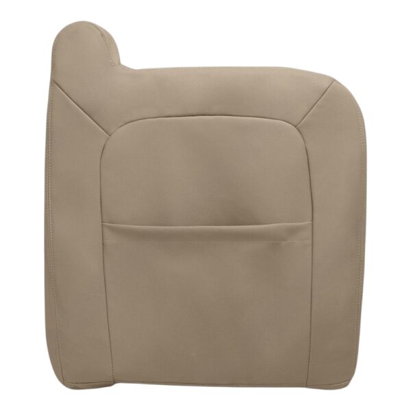 chevrolet-suburban-cuir-avec-accents-2001-2004-medium-neutre-avec-graphite-avant-passager-top-inside-out-view-oem-replacement-seat-cover Chevrolet Suburban 2001-2004 - Housse de siège de remplacement OEM