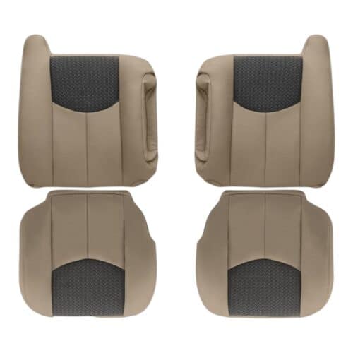 chevrolet-tahoe-cuir-avec-drap-accents-2001-2004-medium-neutre-avec-graphite-avant-conducteur-et-passager-haut-et-bas-oem-remplacement-de-siège Chevrolet Tahoe 2001-2004 - Housse de siège de remplacement OEM