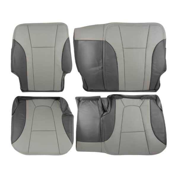 chevrolet-trailblazer-cuir-2002-20042-tone-medium-pewter-dark-pewter-rear-driver-and-passenger-top-and-bottom-oem-replacement Chevrolet Trailblazer 2002-2004 - Housse de siège de remplacement OEM
