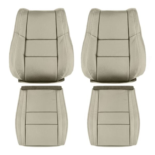 dodge-durango-piel-2011-2022-marrón claro-beige-cubreasientos delanteros de repuesto originales para conductor y pasajero Dodge Durango 2011-2025 | Funda de asiento de recambio OEM