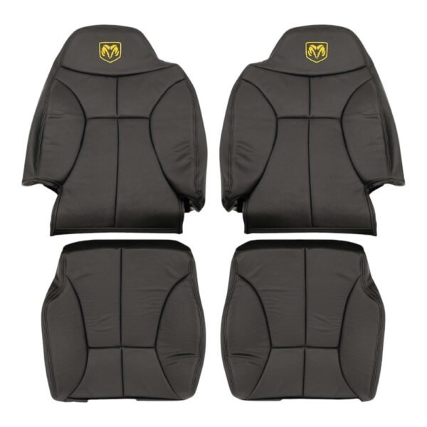 dodge-ram-1500-cuir-1998-2002-dark-slate-driver-and-passenger-top-and-bottom-oem-replacement-seat-cover Dodge Ram 1500 SLT 1998-2002 - Housse de siège de remplacement OEM