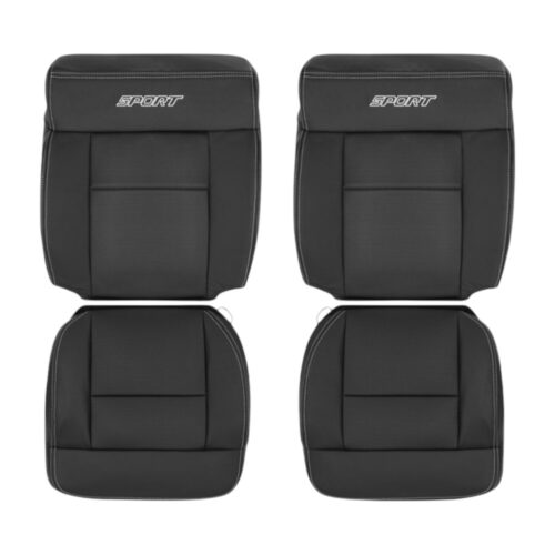 ford-f-150-sport-cuir-avec-inserts-vinyle-2004-2008-ebony-noir-avec-piqûres-blanches-avant-conducteur-et-passager-top-et-bottom-oem-replacement-seat-cover Ford F-150 Sport 2004-2008 - Housse de siège de remplacement OEM