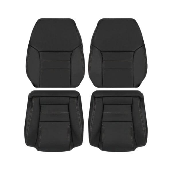 ford-mustang-cuir-1994-1998-noir-coutures-blanches-avant-conducteur-et-passager-haut-et-bas-remplacement-OEM-housse-de-siège2 Ford Mustang 1994-1998 - Housse de siège de remplacement OEM
