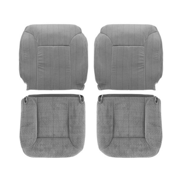 gmc-sierra-cloth-1995-1999-pewter-gray-front-driver-and-passenger-top-and-bottom-oem-replacement-seat-cover GMC Sierra 1995-1999 | Housse de siège de remplacement OEM