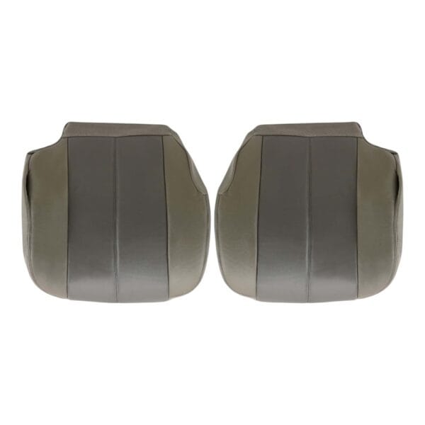 gmc-yukon-cuir-2001-2002-gris foncé et gris clair-avant-conducteur-et-passager-fonds-oem-remplacement-de-siège GMC Yukon 2001-2002 - Housse de siège de remplacement OEM
