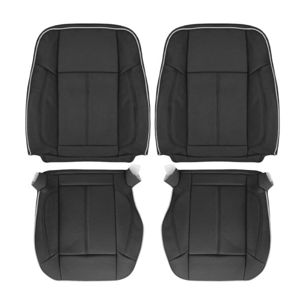 hummer-h3-leather-2006-2010-ebony-pewter-piping-front-driver-and-passenger-top-and-bottom-oem-replacement-seat-cover Hummer H3 2006-2010 - Housse de siège de remplacement OEM