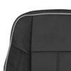 hummer-h3-leather-2006-2010-ebony-pewter-piping-front-driver-or-passenger-top-close-view-oem-replacement-seat-cover Hummer H3 2006-2010 - Housse de siège de remplacement OEM