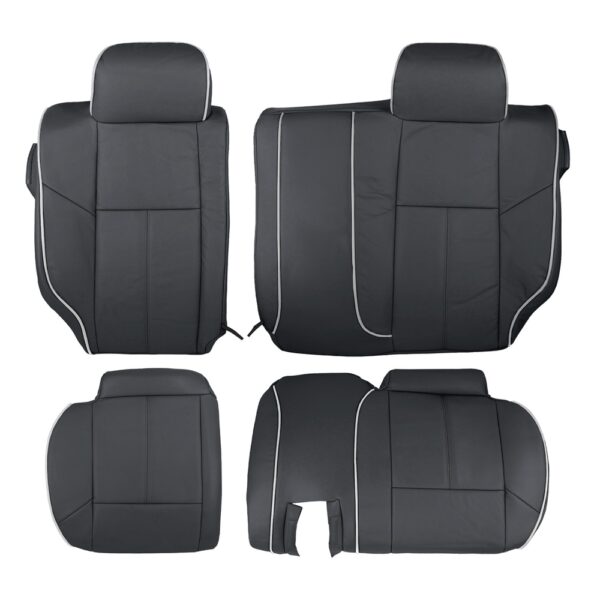 hummer-h3-leather-2006-2010-ebony-pewter-piping-rear-driver-and-passenger-top-and-bottom-oem-replacement-seat-cover Hummer H3 2006-2010 - Housse de siège de remplacement OEM