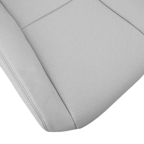 lexus-ls460-perforated-leather-2007-2012-light-gray-front-driver-or-passenger-bottom-close-view-oem-replacement-seat-cover Lexus LS460 2007-2012 | Funda de asiento de recambio OEM
