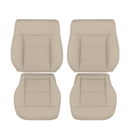 Mercedes-Benz E350 - Cuero sintético perforado - 2010-2013 - Beige almendra - Delanteros (conductor y acompañante) - Parte superior e inferior - Funda de asiento de recambio original Mercedes-Benz E350 2010-2013 | Funda de asiento de recambio original