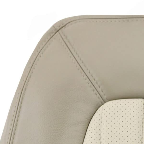 mercury-mountaineer-perforated-leather-2002-2005-medium-parchment-light-parchment-front-driver-or-passenger-top-close-view-oem-replacement-seat-cover-1 Mercury Mountaineer 2002-2005 - Housse de siège de remplacement OEM