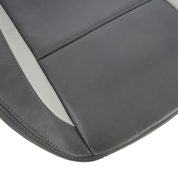 saab-9-3-leather-2003-2007-slate-gray-driver-or-passenger-bottom-close-view-oem-replacement-seat-cover. Saab 9-3 2003-2011 | OEM-Replacement Seat Cover