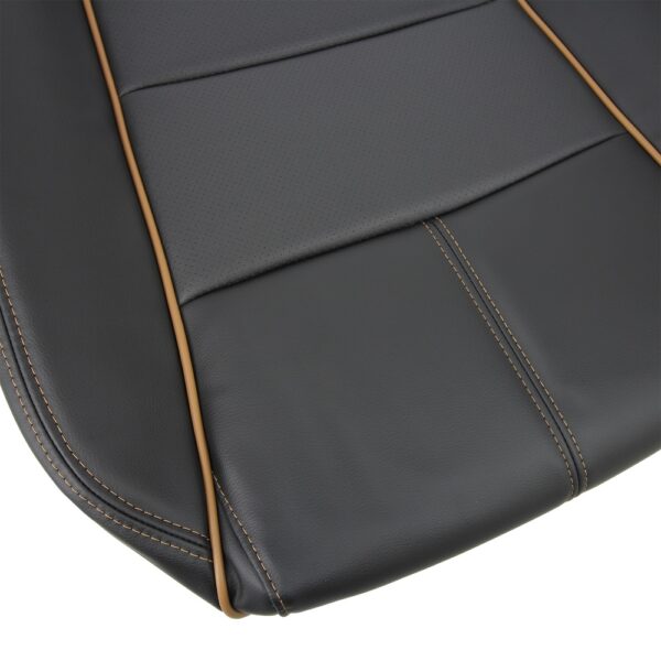 chevrolet-impala-cuir-véritable-perforé-2015-2020-noir-jet-conducteur-ou-passager-vue-rapprochée-bas-housse-de-siège-de-remplacement-OEM Chevrolet Impala 2014-2020 | Housse de siège de remplacement OEM