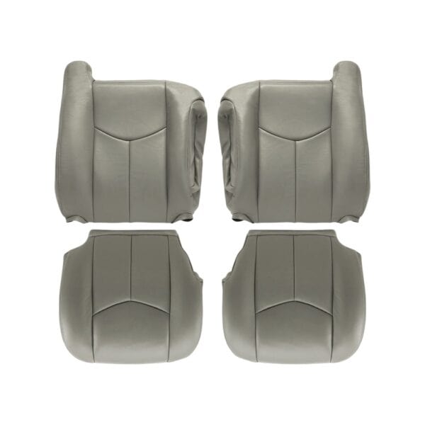 chevrolet-silverado-genuine-leather-perforated-2003-2006-medium-gray-front-driver-and-passenger-top-and-bottom-oem-replacement-seat-cover Chevrolet Silverado 2003-2006 | OEM-Replacement Seat Cover