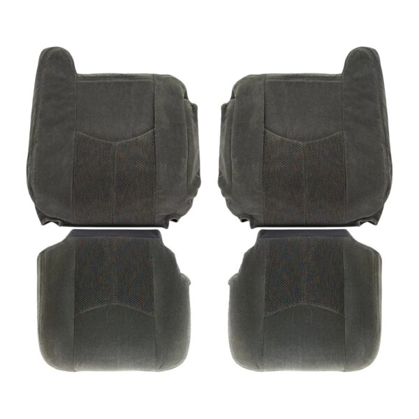 chevrolet-tahoe-cloth-2003-2006-gris foncé-conducteur-et-passager-top-et-bottom-oem-replacement-seat-cover Chevrolet Tahoe LT 2003-2006 - Housse de siège de remplacement OEM (Tissu)
