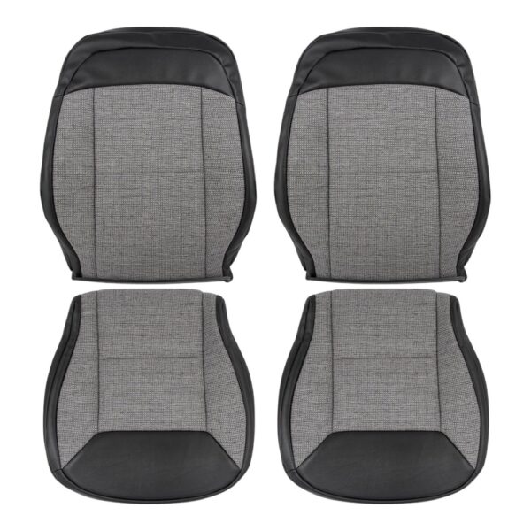 dodge-1500-2500-3500-promaster-piel-sintética-con-insertos-de-ropa-2014-2025-negro-asiento-delantero-del-conductor-y-del-pasajero-top-y-bottom-oem-de-reemplazo Dodge Ram Promaster 2014-2025 | Funda de asiento de recambio OEM