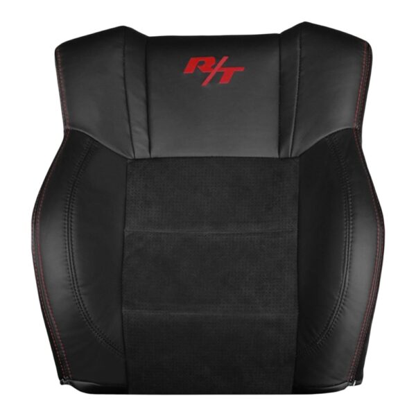dodge-charger-genuine-leather-perforated-2006-2009-slate-gray-red-stitching-driver-top-oem-replacement-seat-cover Dodge Charger 2006-2009 - Housse de siège de remplacement OEM