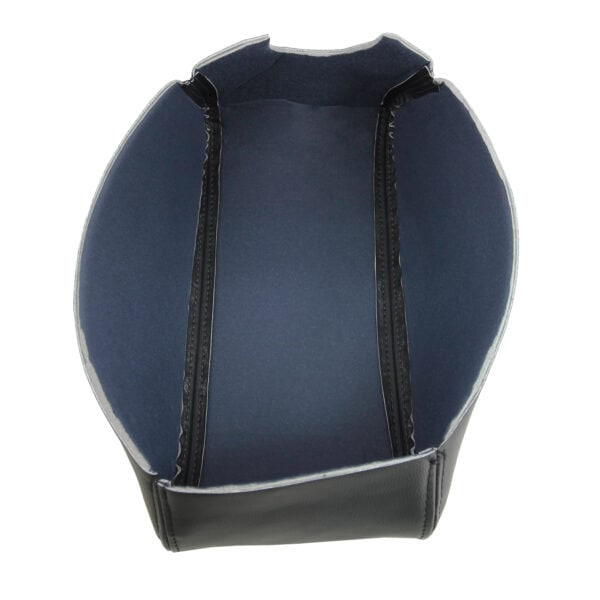 dodge-durango-cuero-2011-2025-consola central negra-vista interior y exterior-fundas de asiento de repuesto OEM Dodge Durango 2011-2025 | Cubierta de la consola central de repuesto OEM