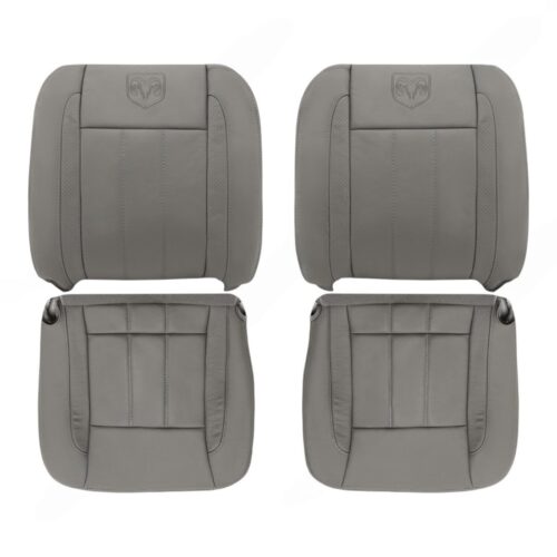 dodge-ram-1500-laramie-genuino-cuero-perforado-2006-2009-caqui-cubre-asientos-de-sustitución-de-oem-del-conductor-y-del-pasajero-parte-alta-y-baja Dodge Ram 1500 Laramie 2006-2009 | Funda de asiento de recambio OEM