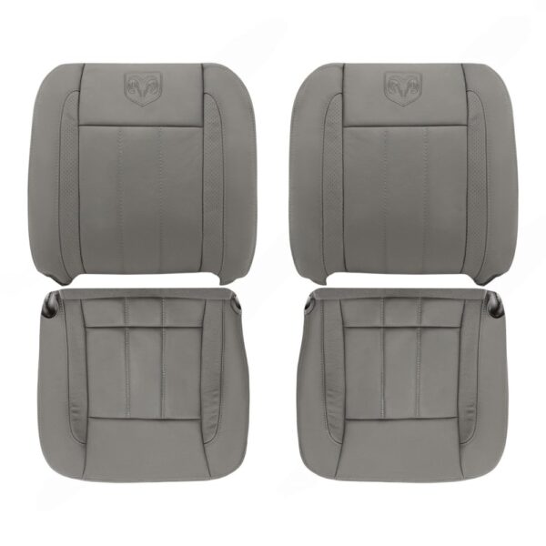 dodge-ram-1500-laramie-genuine-leather-perforated-2006-2009-khaki-driver-and-passenger-top-and-bottom-oem-replacement-seat-cover Dodge Ram 1500 Laramie 2006-2009 - Housse de siège de remplacement OEM