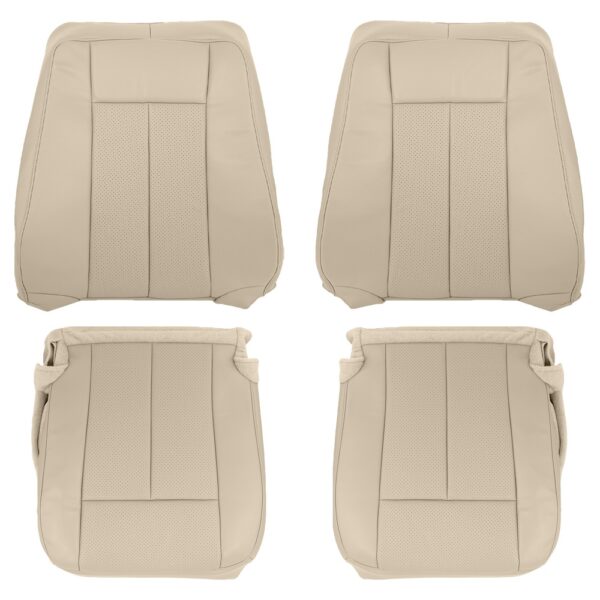 ford-expedition-genuino-cuero-perforado-2007-2014-camel-cubre-asientos-de-sustitución-oem-del-conductor-y-del-pasajero-top-y-bottom Ford Expedition 2007-2017 | Funda de asiento de recambio OEM