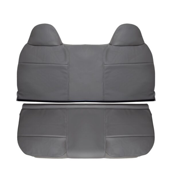 ford-f-250-xl-simili cuir-2008-2010-moyen-foncé-pierre-banquette-haut-et-bas-remplacement-OEM-housse-de-siège Ford F-250 XL 2008-2010 - Housse de siège de remplacement OEM