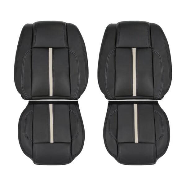 ford-mustang-piel-2010-2014-brick-rojo-con-cachemira-cubre-asientos-de-conductor-y-pasajero-de-arriba-y-abajo-oem-de-reemplazo Ford Mustang 2010-2014 | Funda de asiento de recambio OEM