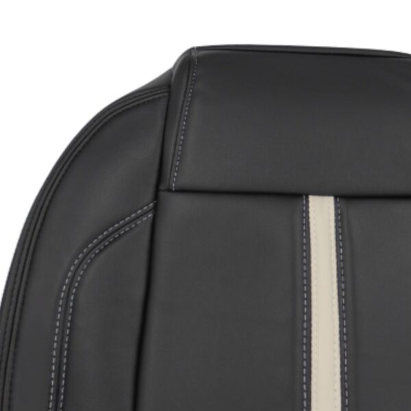 ford-mustang-cuero-2010-2014-brick-rojo-con-cachemira-conductor-abajo-cerrado-vista-oem-reemplazo-asiento-tapa (3) Ford Mustang 2010-2014 | Funda de asiento de recambio OEM