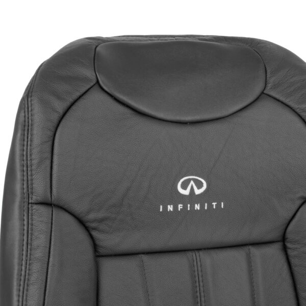 infiniti-fx35-cuir-2009-2013-graphite-avant-conducteur-ou-passager-top-close-view-oem-replacement-seat-cover Infiniti FX35 2009-2013 - Housse de siège de remplacement OEM