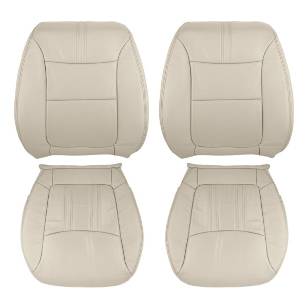 kia-sorento-genuino-cuero-perforado-2014-2015-beige-delantero-conductor-y-pasajero-tapa-y-fondo-oem-reemplazo-asiento-cubierta Kia Sorento 2014-2015 | Funda de asiento de recambio OEM