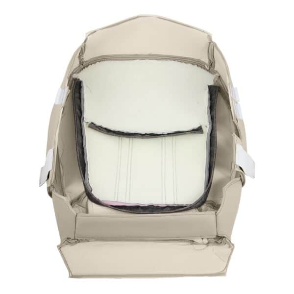 kia-sorento-genuino-cuero-perforado-2014-2015-beige-delantero-del-conductor-o-pasajero-inferior-vista-superior-oem-reemplazo-asiento-cubierta Kia Sorento 2014-2015 | Funda de asiento de recambio OEM