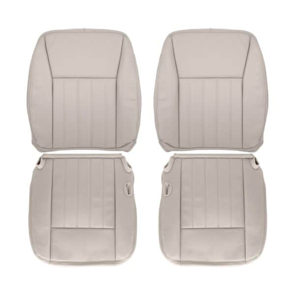 Lincoln Town Car - Cuir véritable - 2003-2008 - Parchemin clair - Conducteur et passager - Haut et bas - Housse de siège de remplacement OEM Lincoln Town Car 2003-2011 | Housse de siège de remplacement OEM