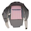 Lincoln Town Car - Cuir véritable - 2003-2008 - Parchemin clair - Conducteur ou passager - Vue intérieure-extérieure - Housse de siège de remplacement OEM Lincoln Town Car 2003-2011 | Housse de siège de remplacement OEM
