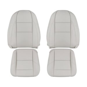 volvo c70 leather 2006 2009 calcite cream driver and passenger top and bottom oem replacement seat cover 2