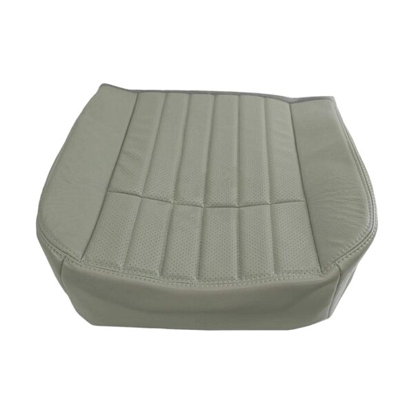 Chevrolet Impala, cuero genuino perforado, 1994-1996, gris, conductor o pasajero, parte inferior, funda de asiento de repuesto OEM. Chevrolet Impala 1994-1996 | Funda de asiento de repuesto OEM