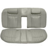Chevrolet Impala, cuero genuino perforado, 1994-1998, gris, parte superior e inferior, funda de asiento de repuesto OEM. Chevrolet Impala 1994-1996 | Funda de asiento de repuesto OEM