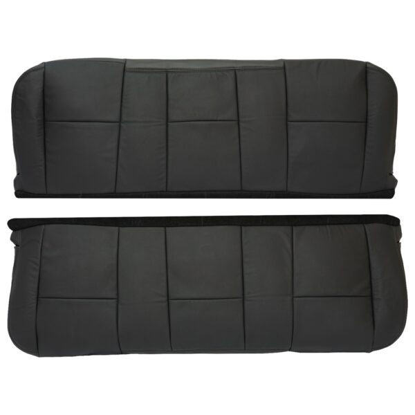 chevrolet-silverado-simili cuir-2007-2014-titane foncé-banquette-supérieure et inférieure-housse de siège de remplacement d'origine Chevrolet Silverado 2007-2014 (arrière) | Housse de siège de remplacement OEM