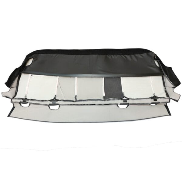 chevrolet-silverado-simili cuir-2007-2014-titane foncé-banquette-vue de dessus-housse de siège de rechange d'origine Chevrolet Silverado 2007-2014 (arrière) | Housse de siège de remplacement OEM