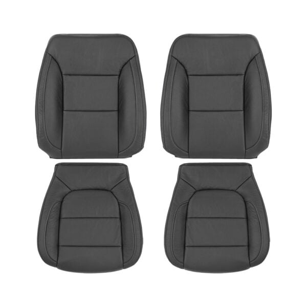 chevrolet-silverado-simili cuir-2019-2023-noir jais-conducteur et passager-haut et bas-housse de siège de remplacement d'origine Chevrolet Silverado 1500 2019-2023 | Housse de siège de remplacement OEM