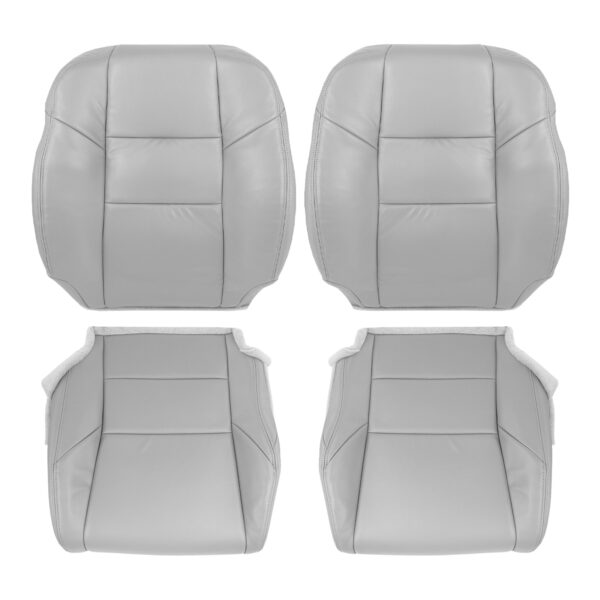 Honda Civic EX-L cuero 2012-2015 gris conductor y pasajero superior e inferior funda de asiento de repuesto OEM Honda Civic EX-L 2012-2015 | Funda de asiento de repuesto OEM