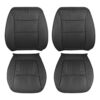 Kia Sorento, cuero genuino perforado, 2014-2015, negro, conductor y pasajero, parte superior e inferior, funda de asiento de repuesto OEM. Kia Sorento 2014-2015 | Funda de asiento de recambio OEM