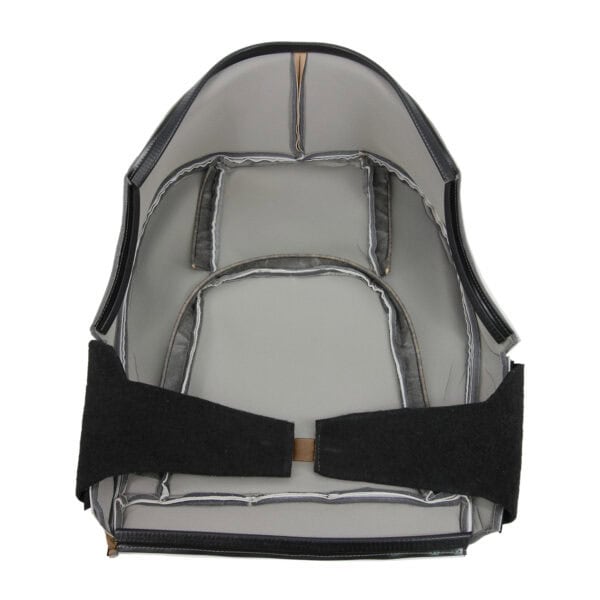 land-rover-range-rover-cuir-2007-2012-sable-noir-passepoil-conducteur-ou-passager-dessous-vue-de-l'intérieur-housse-de-siège-de-remplacement-OEM Land Rover Range Rover 2007-2012 | Housse de siège de remplacement d'origine