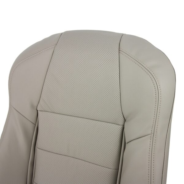 Mazda CX-5, cuero genuino perforado, 2013-2015, arena, conductor o pasajero, vista superior, funda de asiento de repuesto OEM. Mazda CX-5 2013-2016 | Funda de asiento de repuesto OEM