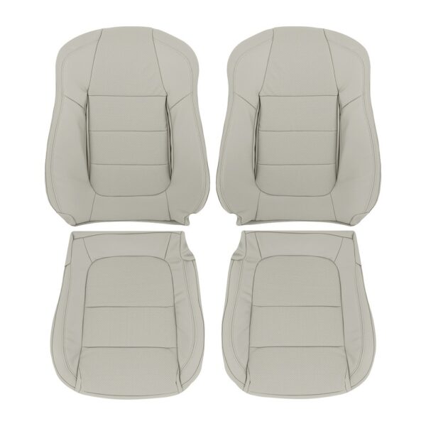 Mazda CX-5, cuero genuino perforado, 2016, color pergamino, conductor y pasajero, parte superior e inferior, funda de asiento de repuesto OEM. Mazda CX-5 2013-2016 | Funda de asiento de repuesto OEM